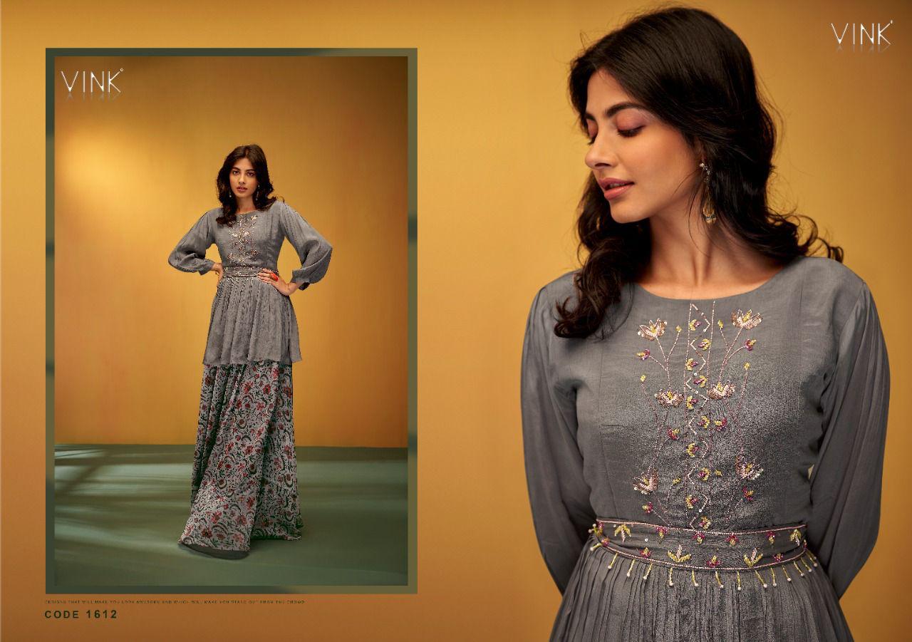 Vink Lilac Heavy Fancy Festive Wear New Designer Stylish Kurti With Skirt Collection